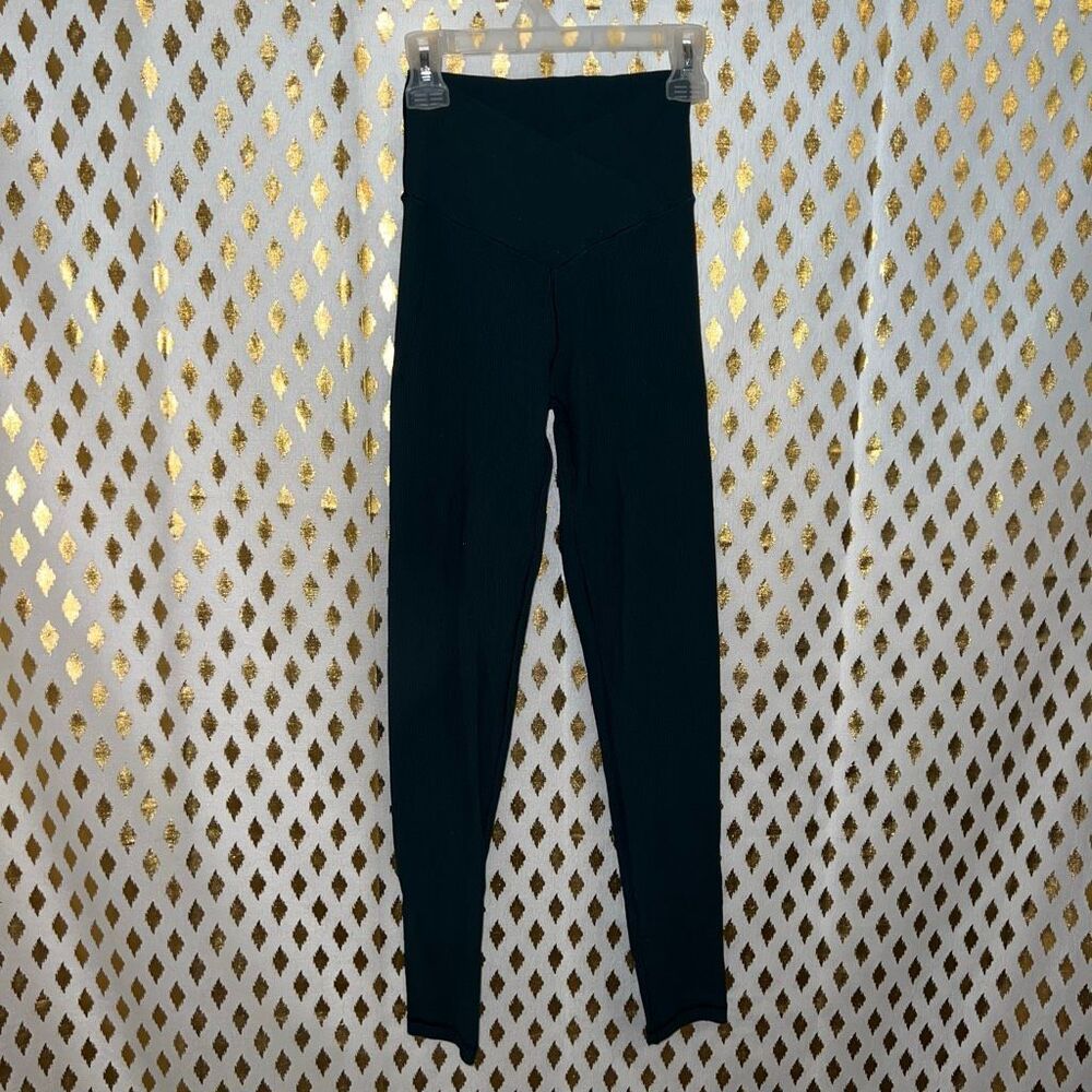 Aerie offline ribbed leggings real me 7/8 teal blue green compression athletic s